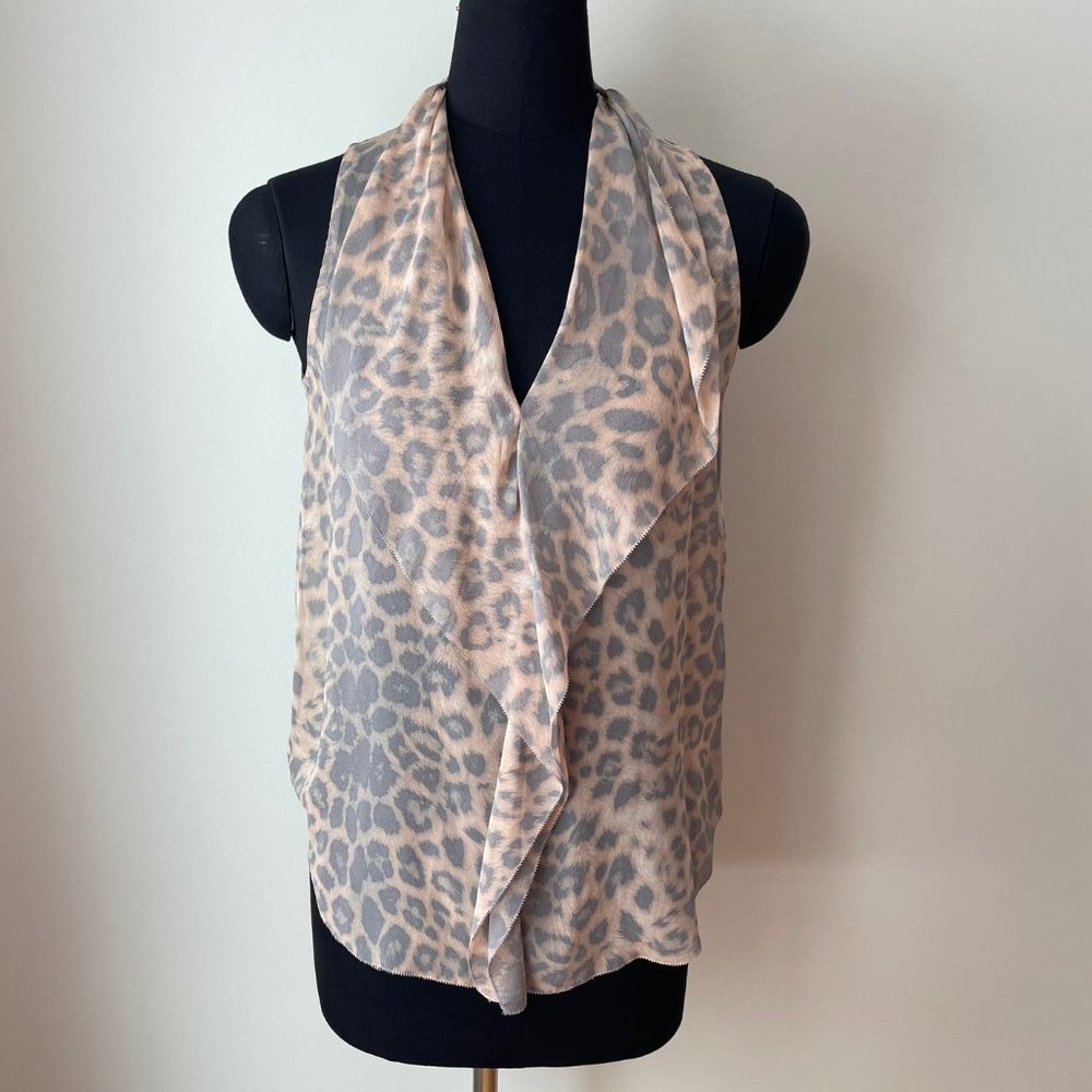 Aritzia Leopard Print Silk Blouse